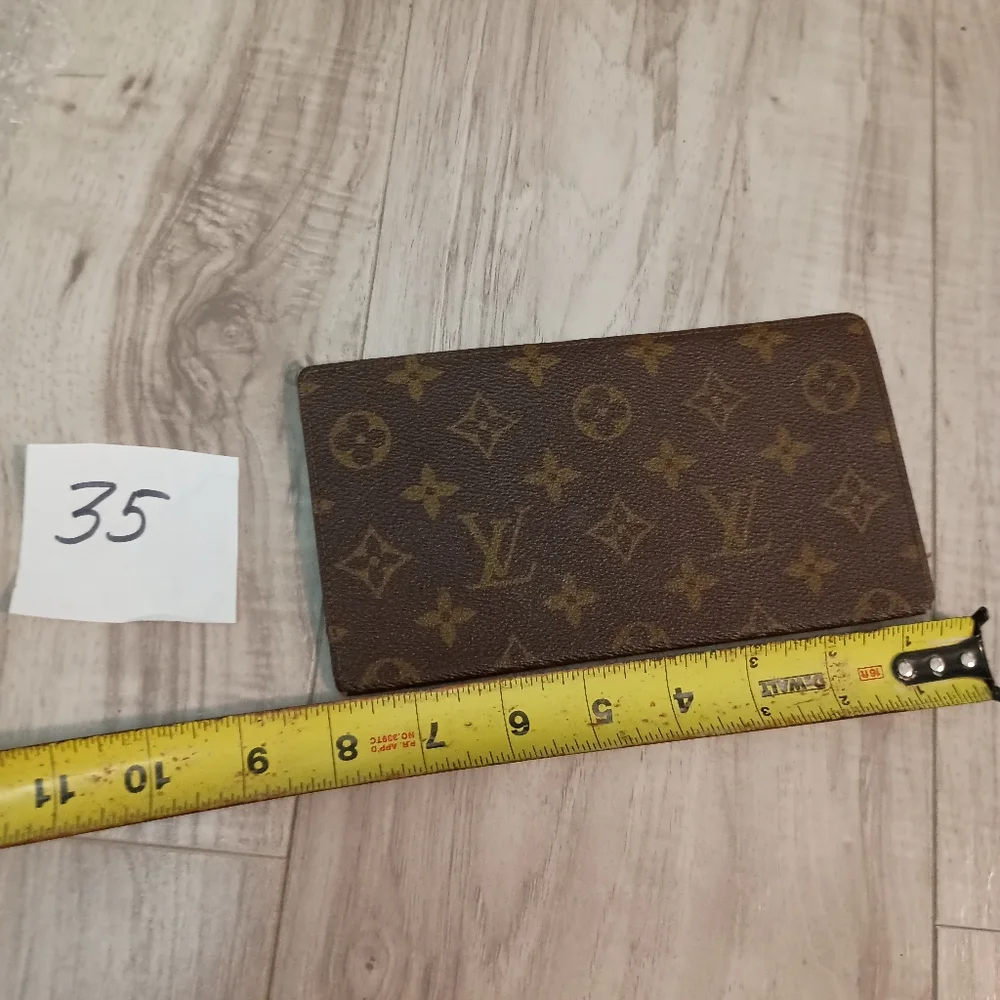 Louis Vuitton Brown Monogram Wallet with Gold Accents - Picture 10 of 11